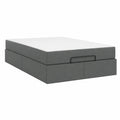 Letto in tessuto grigio scuro 120x200 cm design moderno per camera
