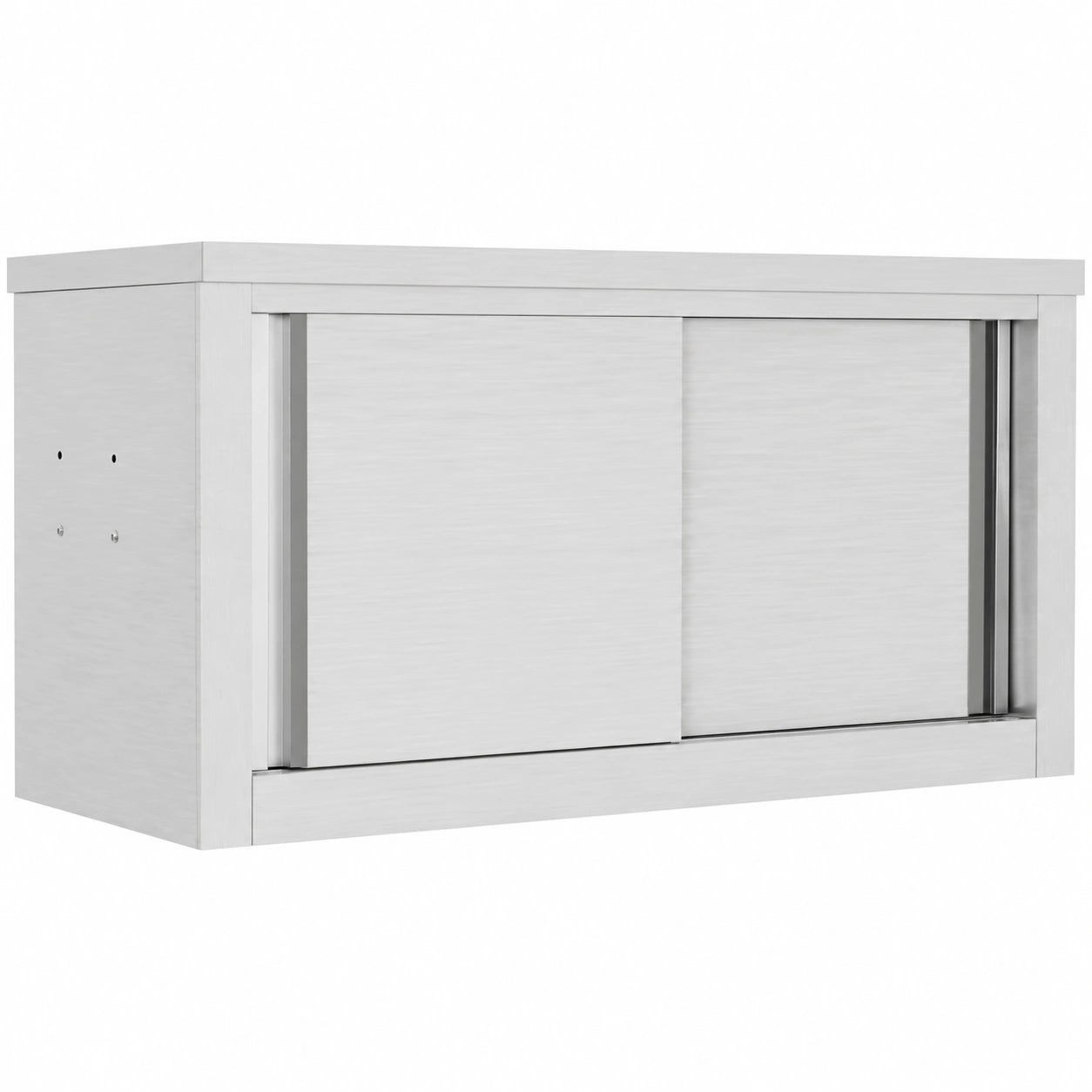 Credenza Cucina con Ante Scorrevoli in Acciaio Inox 120x40x50cm
