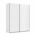 Armadio a Due Ante con Ripiani e Barre Appendiabiti, Bianco, 181x197x61 cm