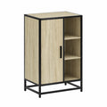 Set arredo bagno 3 pezzi rovere Sonoma con armadietto a specchio e mobile lavabo resistente