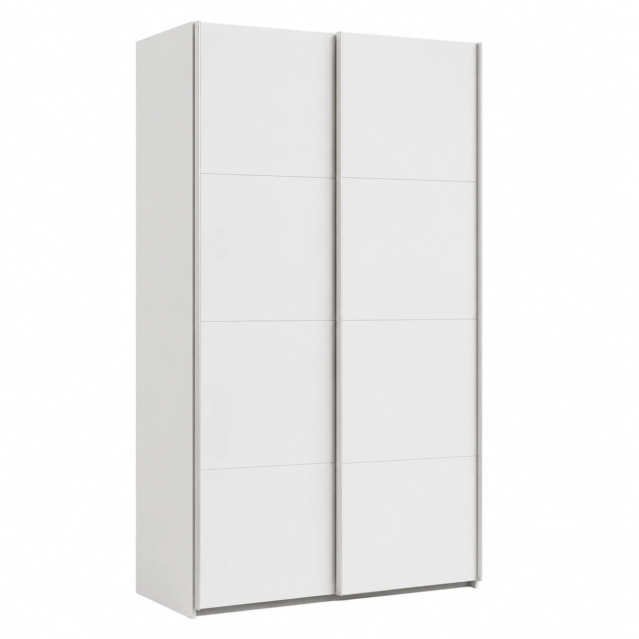 Armadio scorrevole bianco Lajatico per soffitti alti, dimensioni 120x235x61 cm