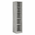 Guardaroba in legno grigio Sonoma con ante scorrevoli e ripiani, 50x50x200 cm, versatile per ogni stanza