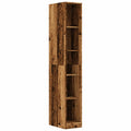 Armadio in legno rustico 30x50x200 cm con ante scorrevoli e scaffali versatili per casa