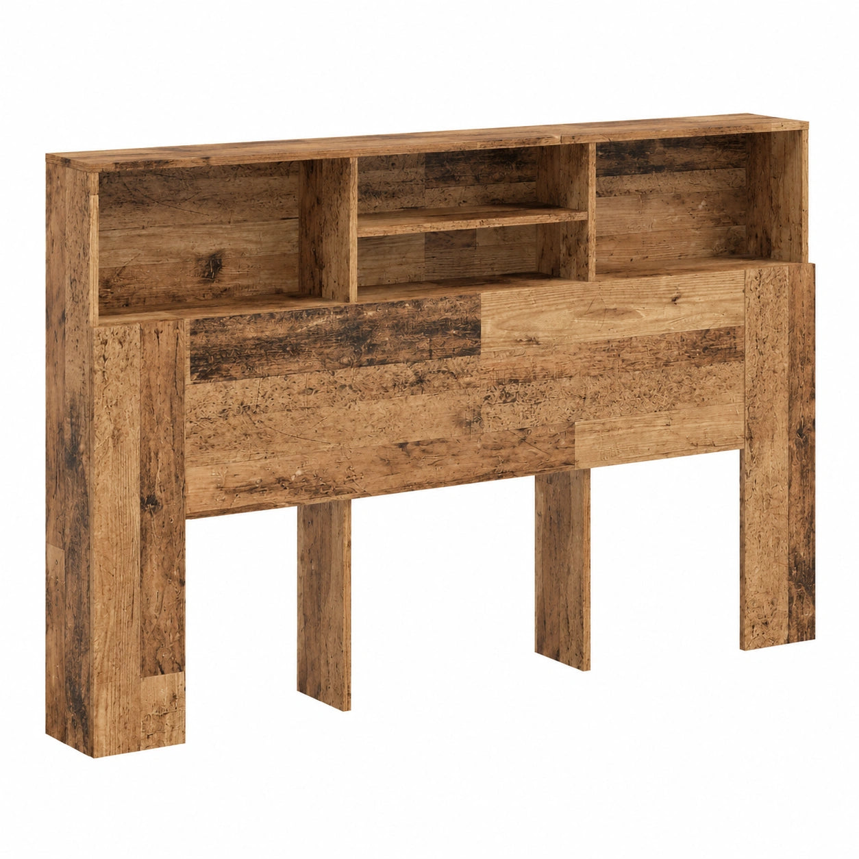 Testiera Letto Contenitore in Legno 160x19x103,5 cm Libreria per Camera