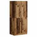 Armadio Mangloder in legno anticato con asta appendiabiti, 90x52x200 cm, ideale per camera e corridoio