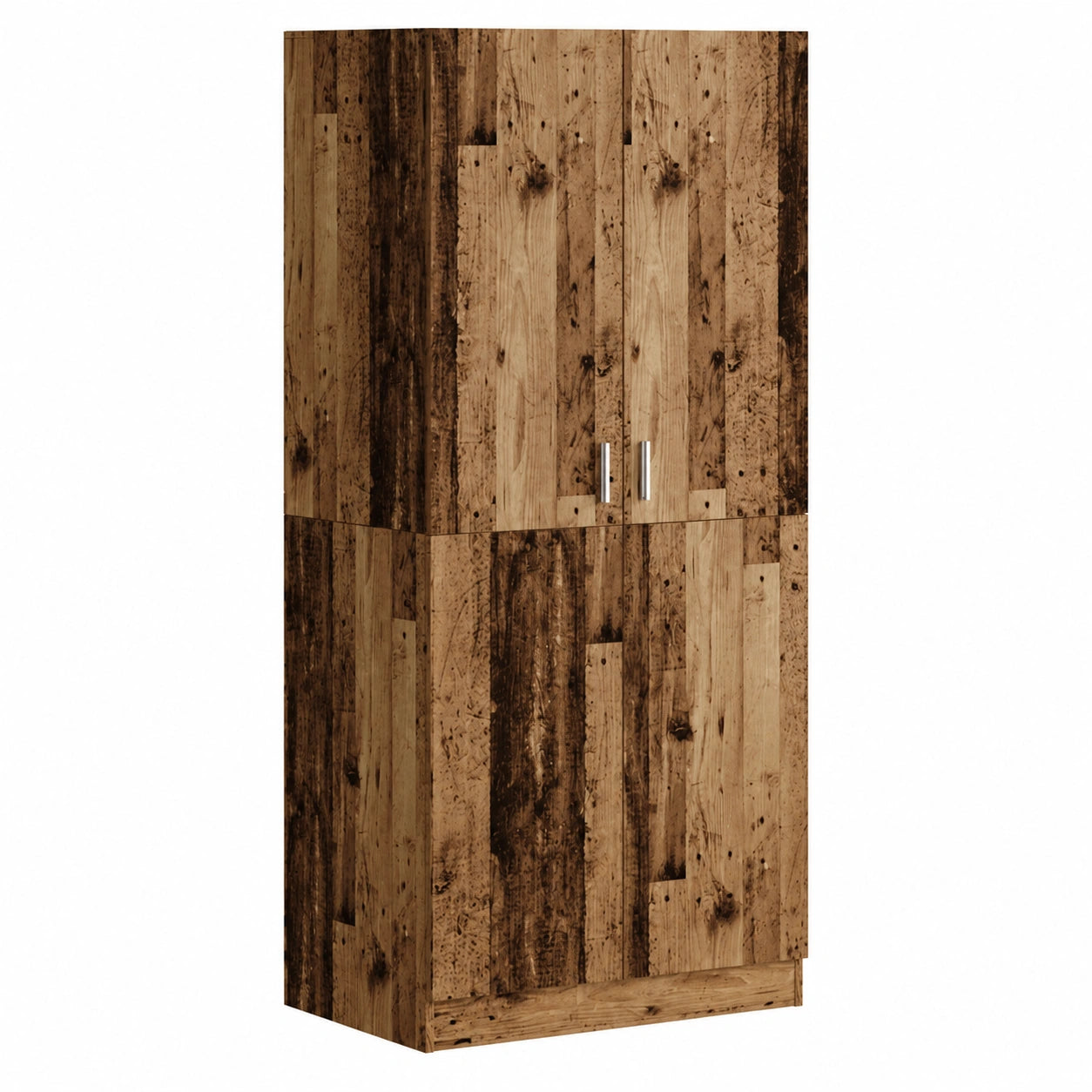 Armadio Mangloder in legno anticato con asta appendiabiti, 90x52x200 cm, ideale per camera e corridoio