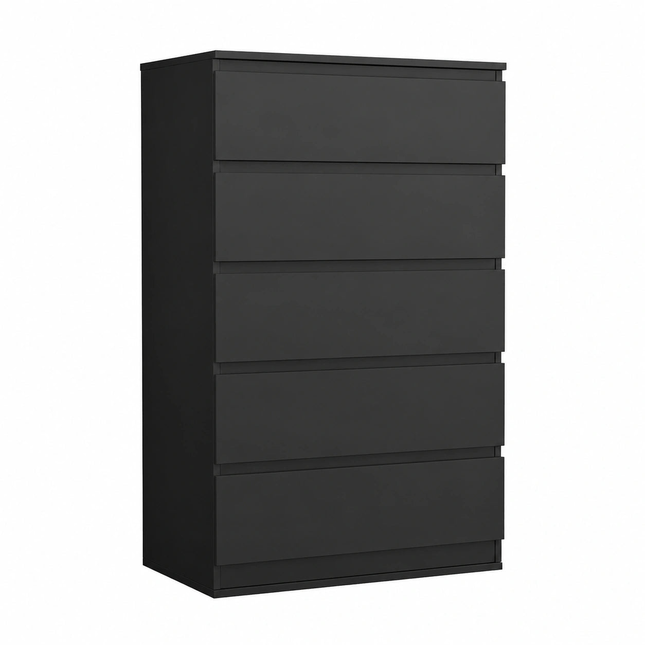 Cassettiera Moderna a 6 Cassetti per Camera da Letto, Multiuso in Legno, 60x40x119 cm, Colore Nero