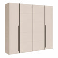 Armadio Moderno con Ante Battenti e Scorrevoli, Appendiabiti e Ripiani, Bianco 270x210x61 cm
