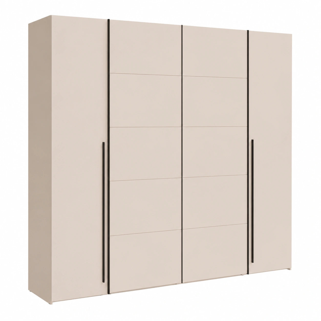 Armadio Moderno con Ante Battenti e Scorrevoli, Appendiabiti e Ripiani, Bianco 270x210x61 cm