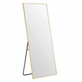 Specchio da Terra Moderno 147x44 cm con Cornice Dorata