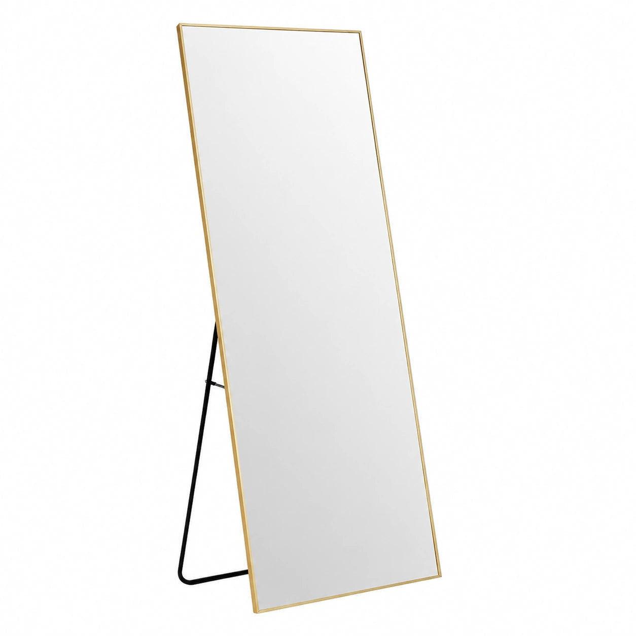 Specchio da Terra Moderno 147x44 cm con Cornice Dorata